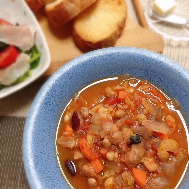 あげ麸でコクを＋プラス～ミネストローネ～